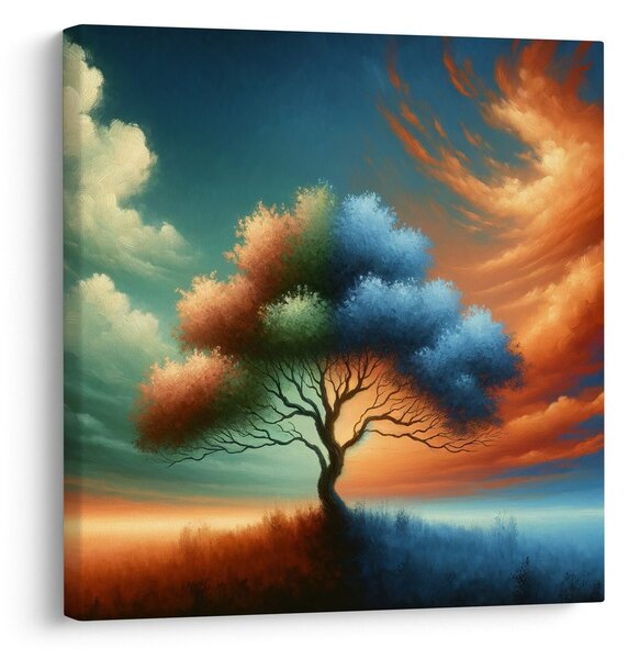 Quadro su tela – Albero della vita tra gli elementi