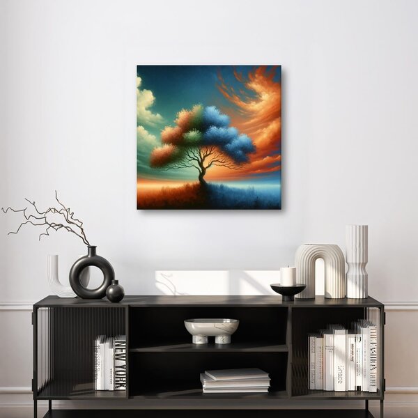 Quadro su tela – Albero della vita tra gli elementi