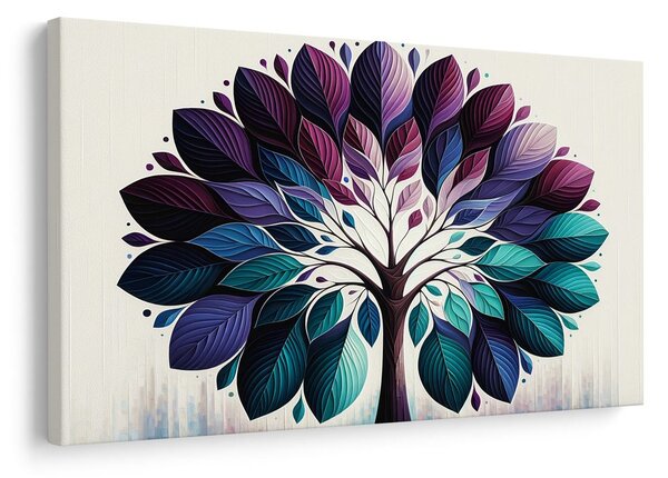 Quadro su tela – Albero della vita in armonia blu