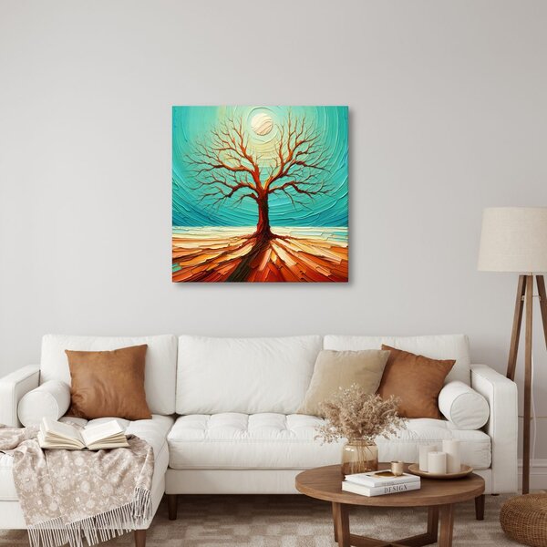 Quadro su tela – Maestoso albero della vita nel paesaggio