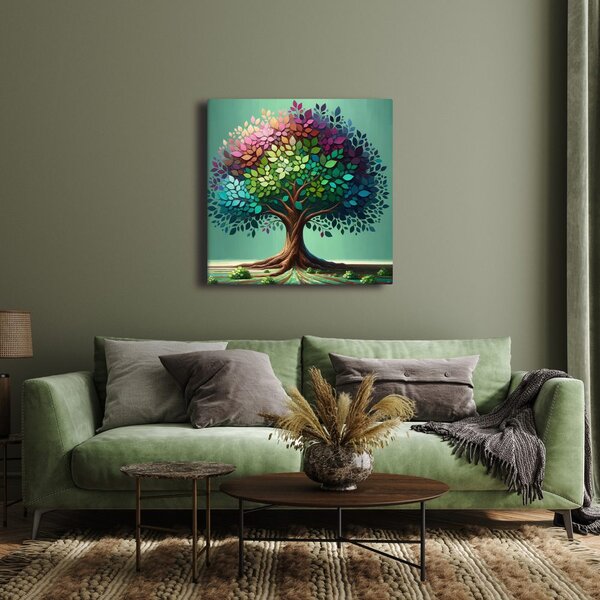 Quadro su tela – Albero della vita colorato su tela