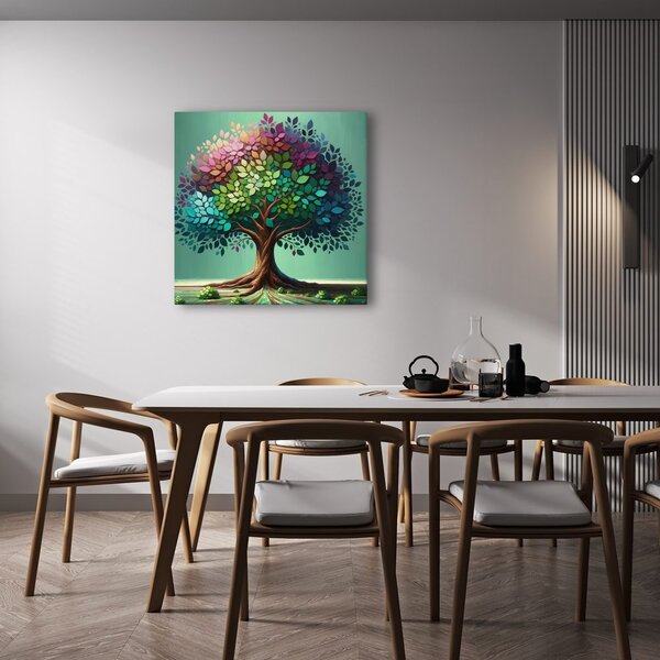 Quadro su tela – Albero della vita colorato su tela