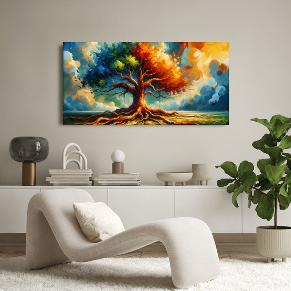 Quadro su tela – Albero della vita al bagliore del sole