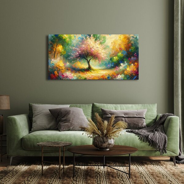 Quadro su tela – Magia dell'albero della vita colorato