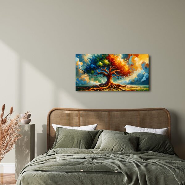 Quadro su tela – Albero della vita al bagliore del sole