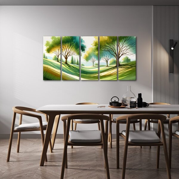 Quadri 5 pezzi – Calmo albero della vita