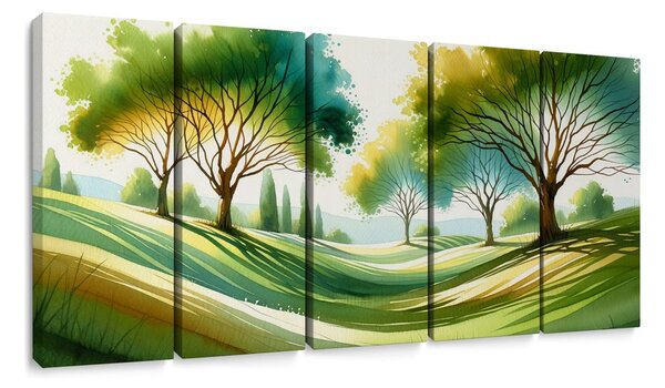 Quadri 5 pezzi – Calmo albero della vita