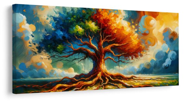 Quadro su tela – Albero della vita al bagliore del sole