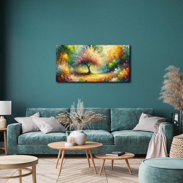 Quadro su tela – Magia dell'albero della vita colorato