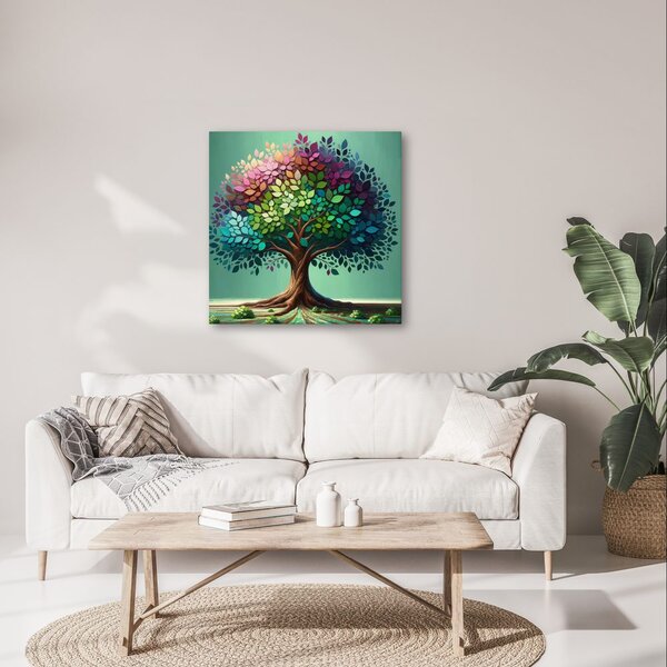 Quadro su tela – Albero della vita colorato su tela