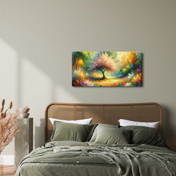 Quadro su tela – Magia dell'albero della vita colorato