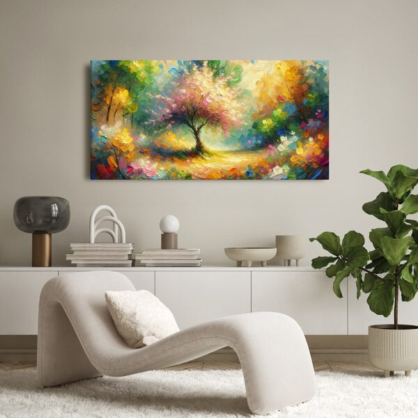 Quadro su tela – Magia dell'albero della vita colorato