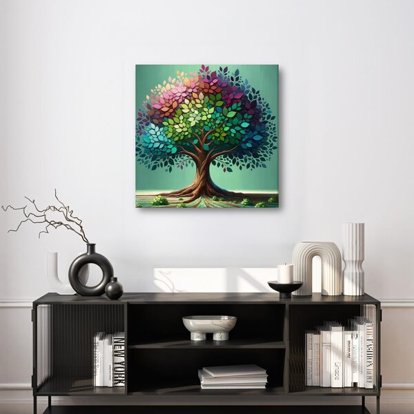 Quadro su tela – Albero della vita colorato su tela