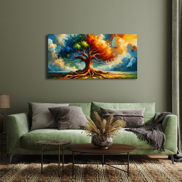 Quadro su tela – Albero della vita al bagliore del sole