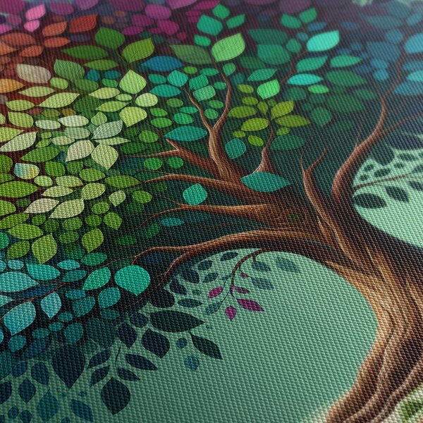 Quadro su tela – Albero della vita arcobaleno sui rami