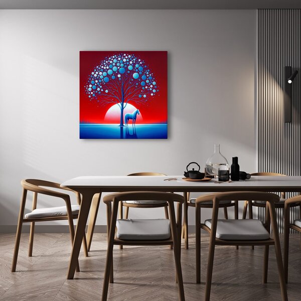 Quadro su tela – Magico albero della vita nel paesaggio
