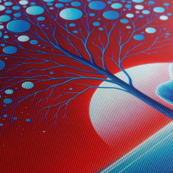 Quadro su tela – Magico albero della vita nel paesaggio