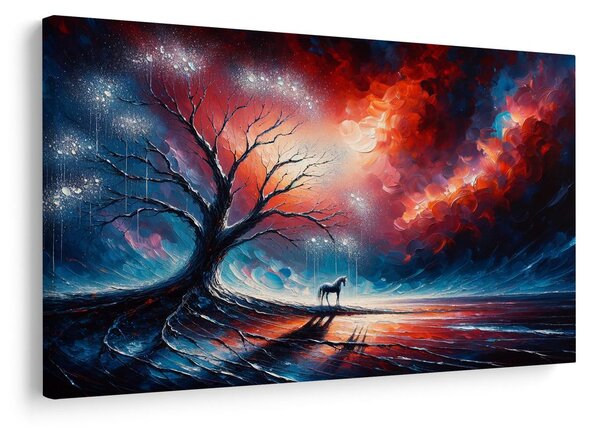 Quadro su tela – Albero della vita magico di notte