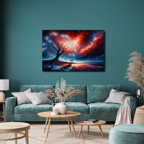Quadro su tela – Albero della vita magico di notte