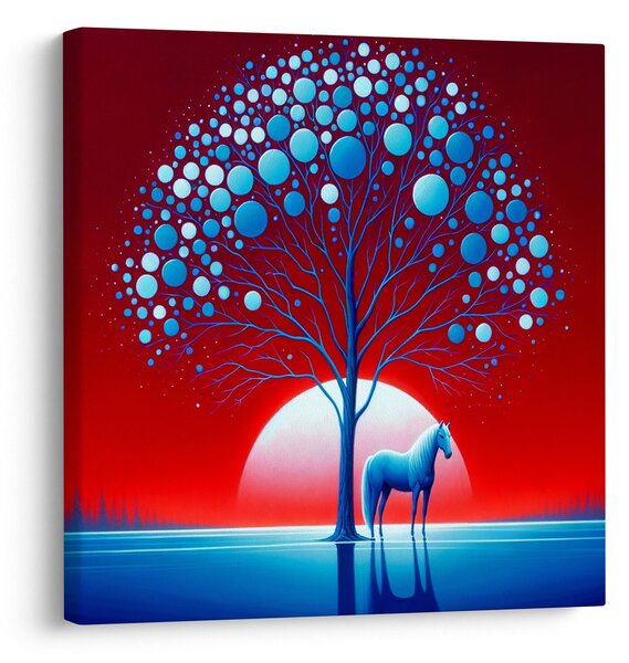 Quadro su tela – Magico albero della vita nel paesaggio
