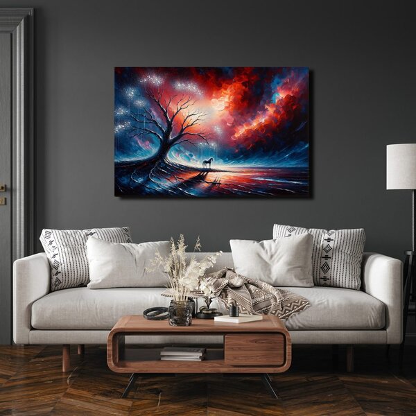 Quadro su tela – Albero della vita magico di notte