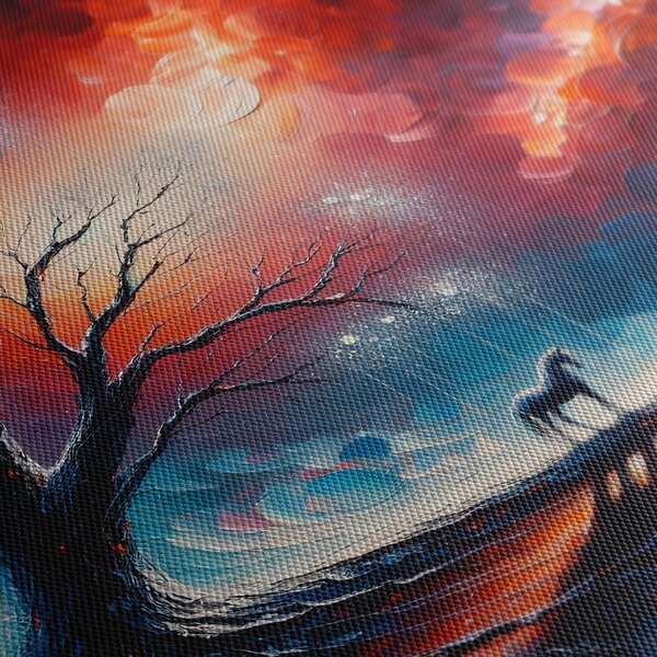 Quadro su tela – Albero della vita magico di notte