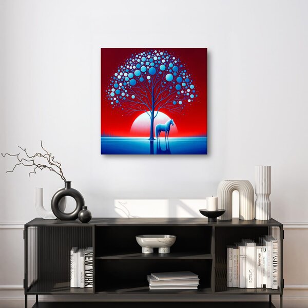 Quadro su tela – Magico albero della vita nel paesaggio