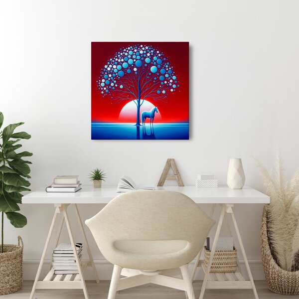 Quadro su tela – Magico albero della vita nel paesaggio