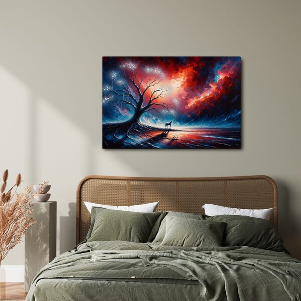 Quadro su tela – Albero della vita magico di notte