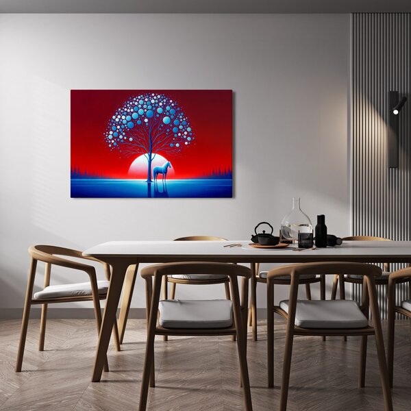 Quadro su tela – Albero della vita con cavallo