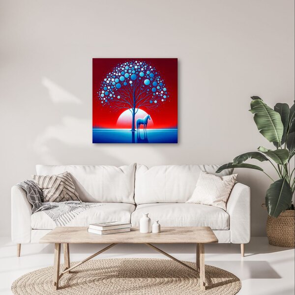 Quadro su tela – Magico albero della vita nel paesaggio