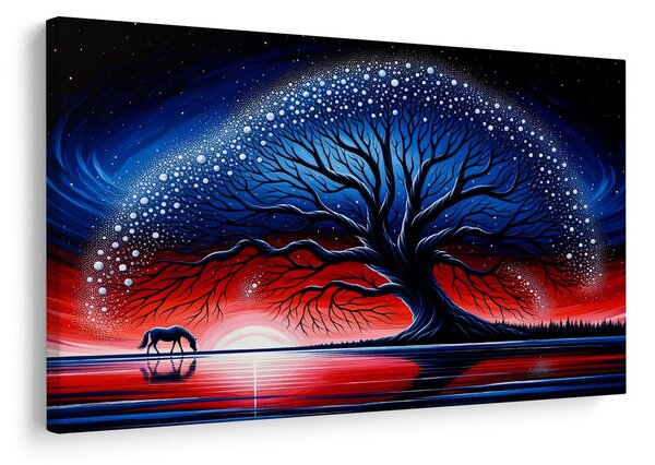 Quadro su tela – Albero della vita al tramonto