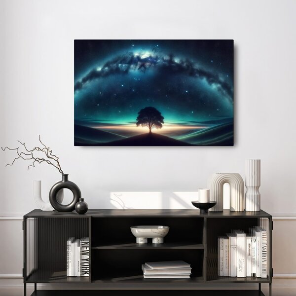 Quadro su tela – Albero della vita sotto le stelle