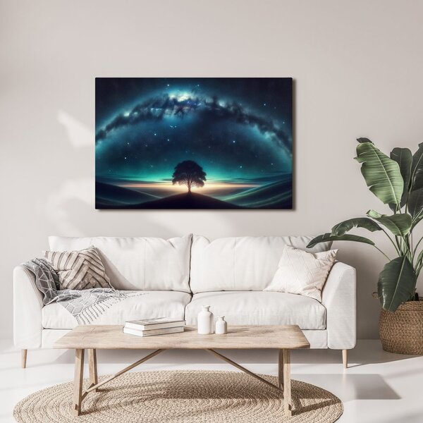 Quadro su tela – Albero della vita sotto le stelle