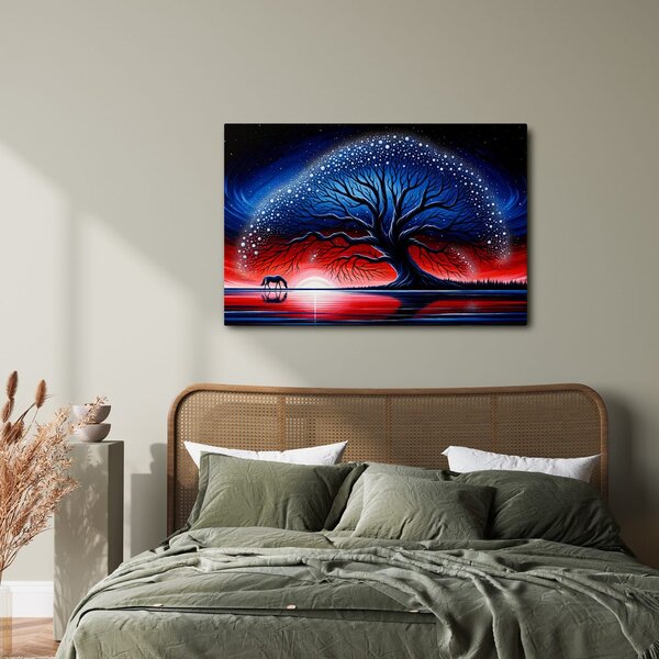 Quadro su tela – Albero della vita al tramonto