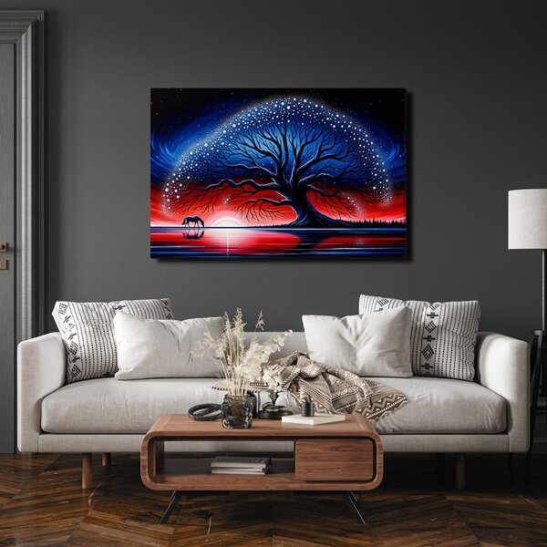 Quadro su tela – Albero della vita al tramonto