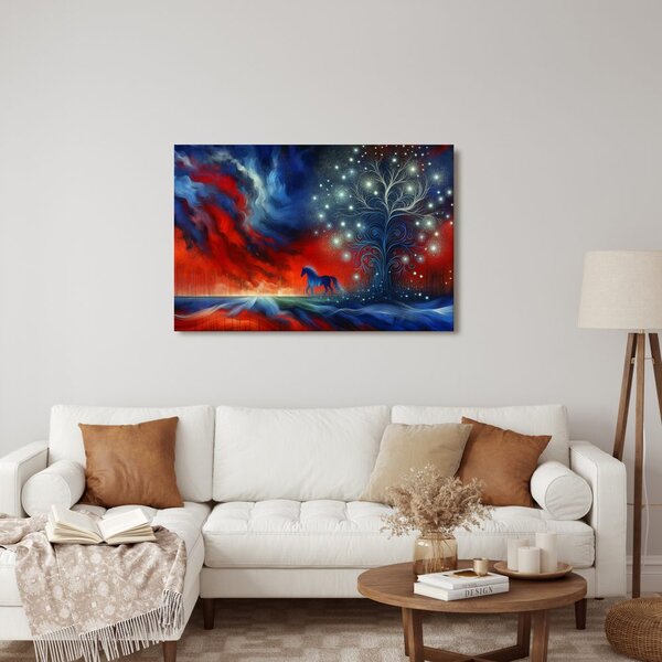 Quadro su tela – Cavallo e albero della vita