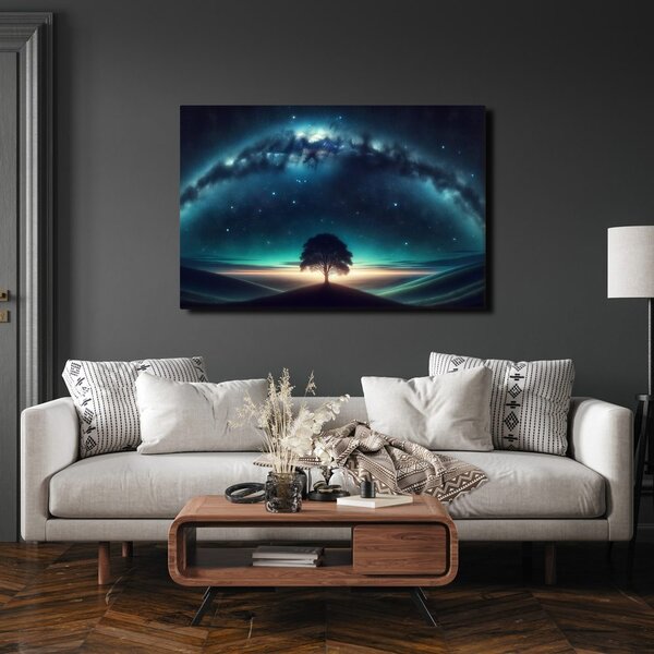 Quadro su tela – Albero della vita sotto le stelle