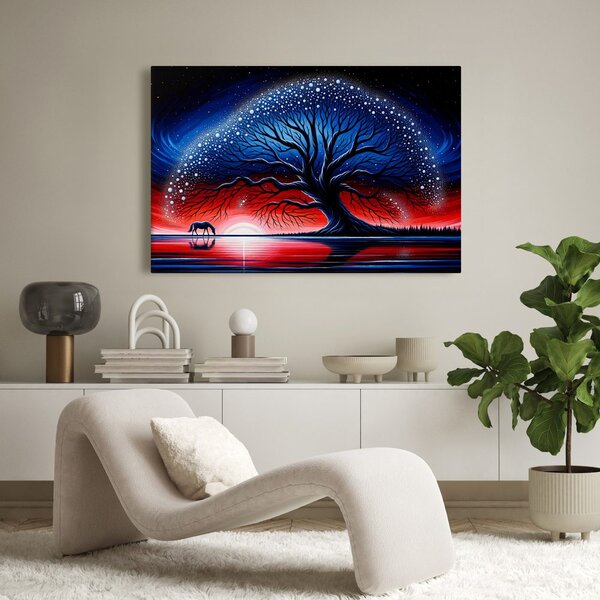 Quadro su tela – Albero della vita al tramonto