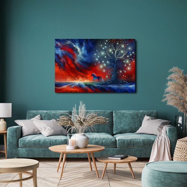 Quadro su tela – Cavallo e albero della vita