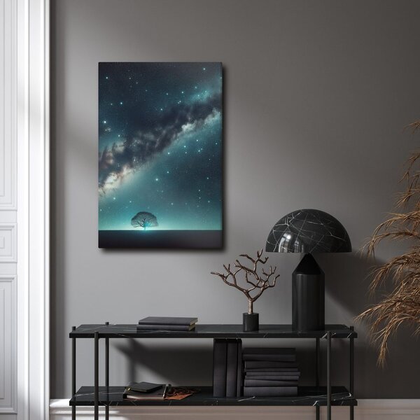 Quadro su tela – Albero della vita e galassia