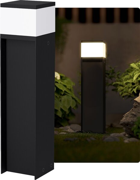 SSC-LUXon ZAVO bitta luce colonna luce sentiero lampada da terra nero IP44 - lampada da giardino lampada sentiero per esterni 230V