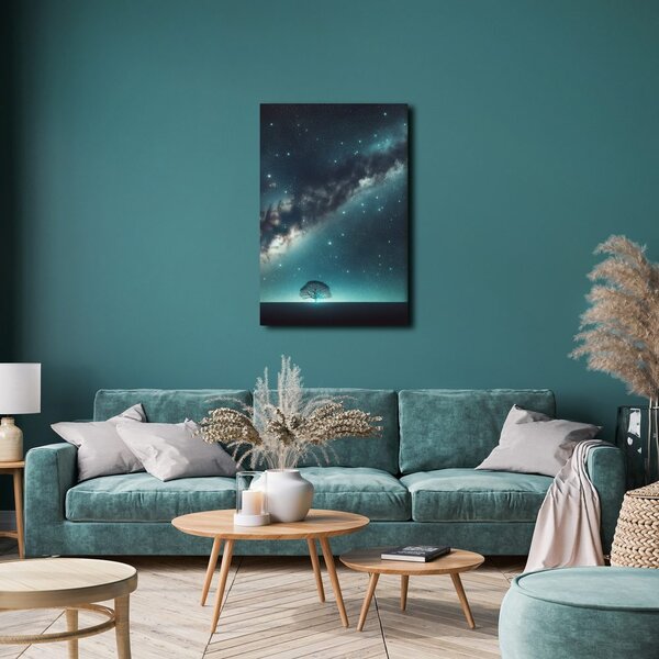 Quadro su tela – Albero della vita e galassia