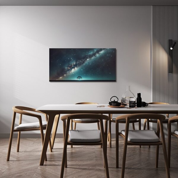 Quadro su tela – Albero della vita solitario di notte