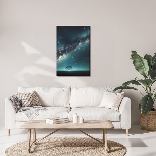 Quadro su tela – Albero della vita e galassia