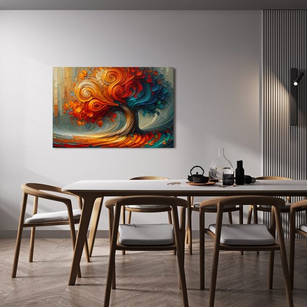 Quadro su tela – Vortice colorato dell'albero della vita