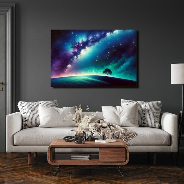 Quadro su tela – Magico albero della vita notturno