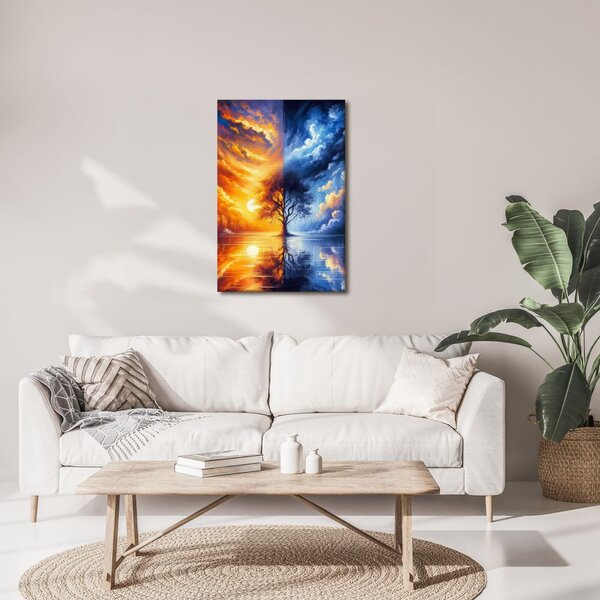 Quadro su tela – Albero della vita tra giorno e notte