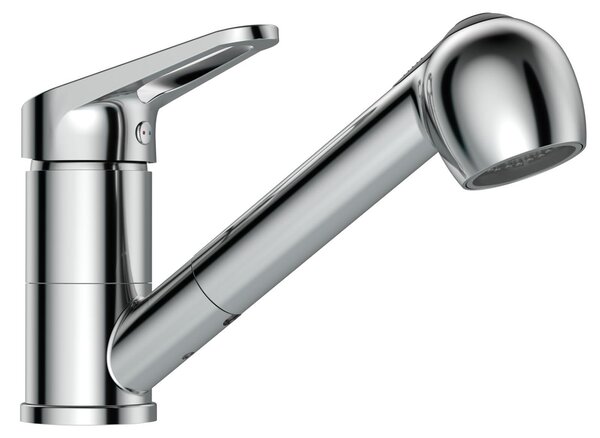 Rubinetto da cucina con doccetta estraibile e bocchetta girevole a 360°