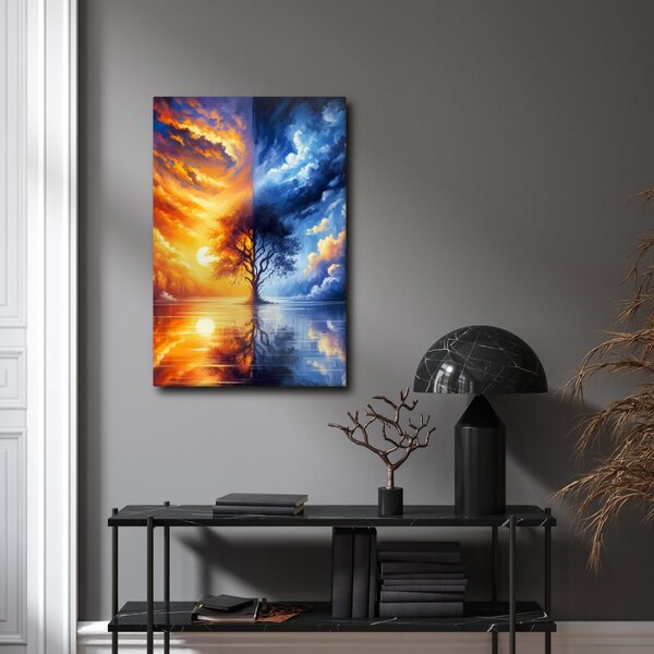 Quadro su tela – Albero della vita tra giorno e notte